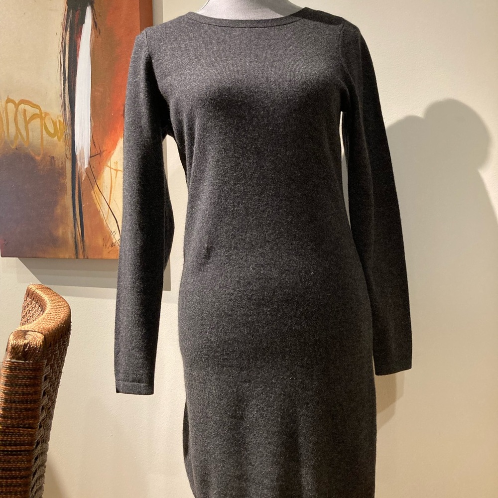J McLaughlin dark gray cashmere sweater dress, size small - Picture 6 of 6